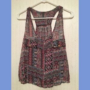 (FREE when bundled!) Racer Back Tribal Print Top ✨